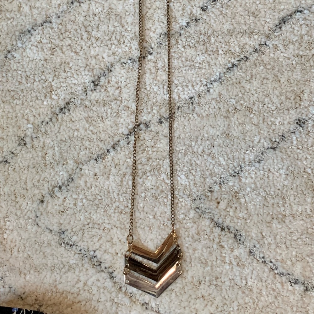 Long chevron multicolor necklace